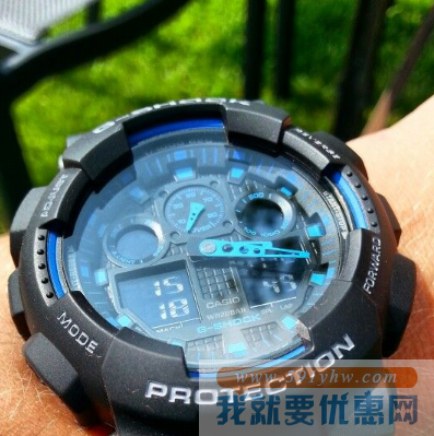 【ebay精选】Casio卡西欧G-Shock手表运动防水防震防磁男表GA-100-1A2