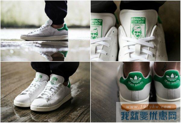 阿迪达斯(Adidas )Stan Smith 男士绿白经典款休闲鞋