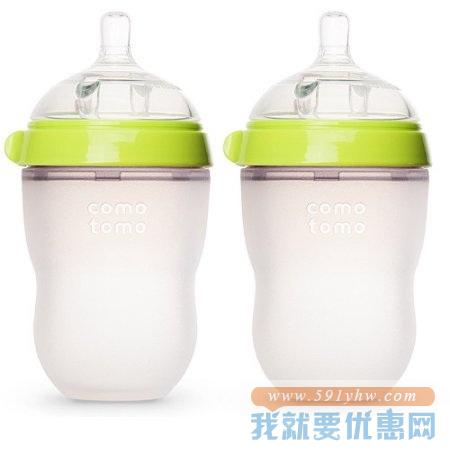Comotomo 可么多么乳感硅胶奶瓶 250ml绿色2只装